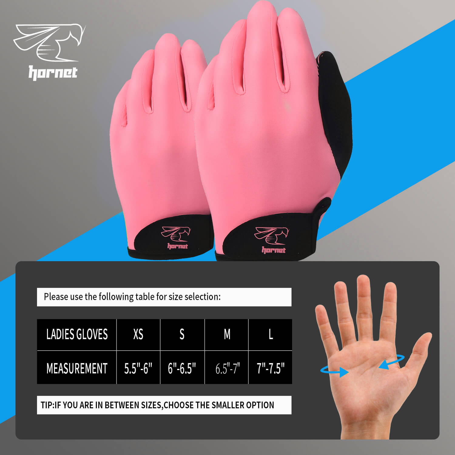 Women’s Full Finger Paddling Gloves- Light Pink