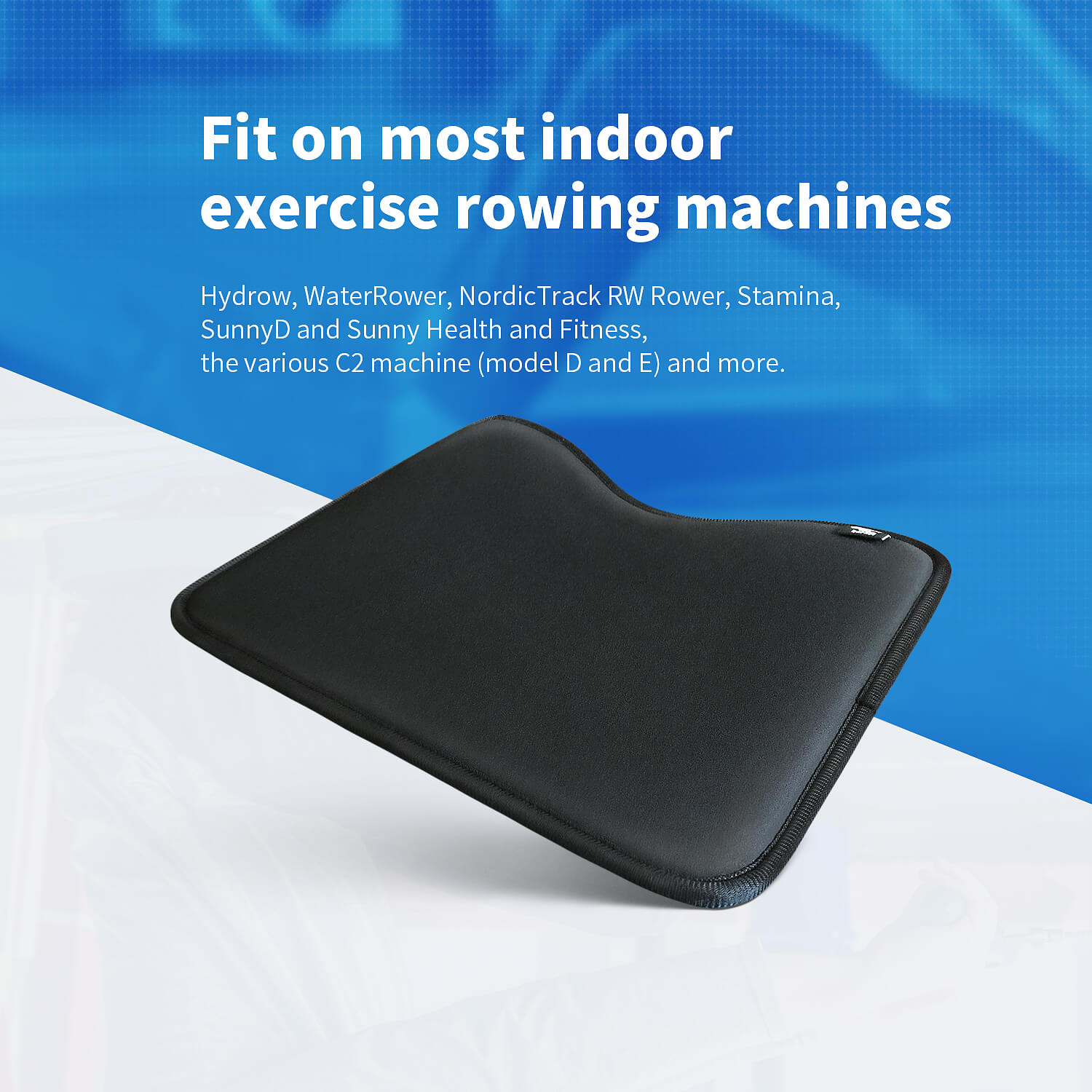 Rowing Machine Seat Cushion fits perfectly on Concept 2 Rowing Machine by Hornet Watersports