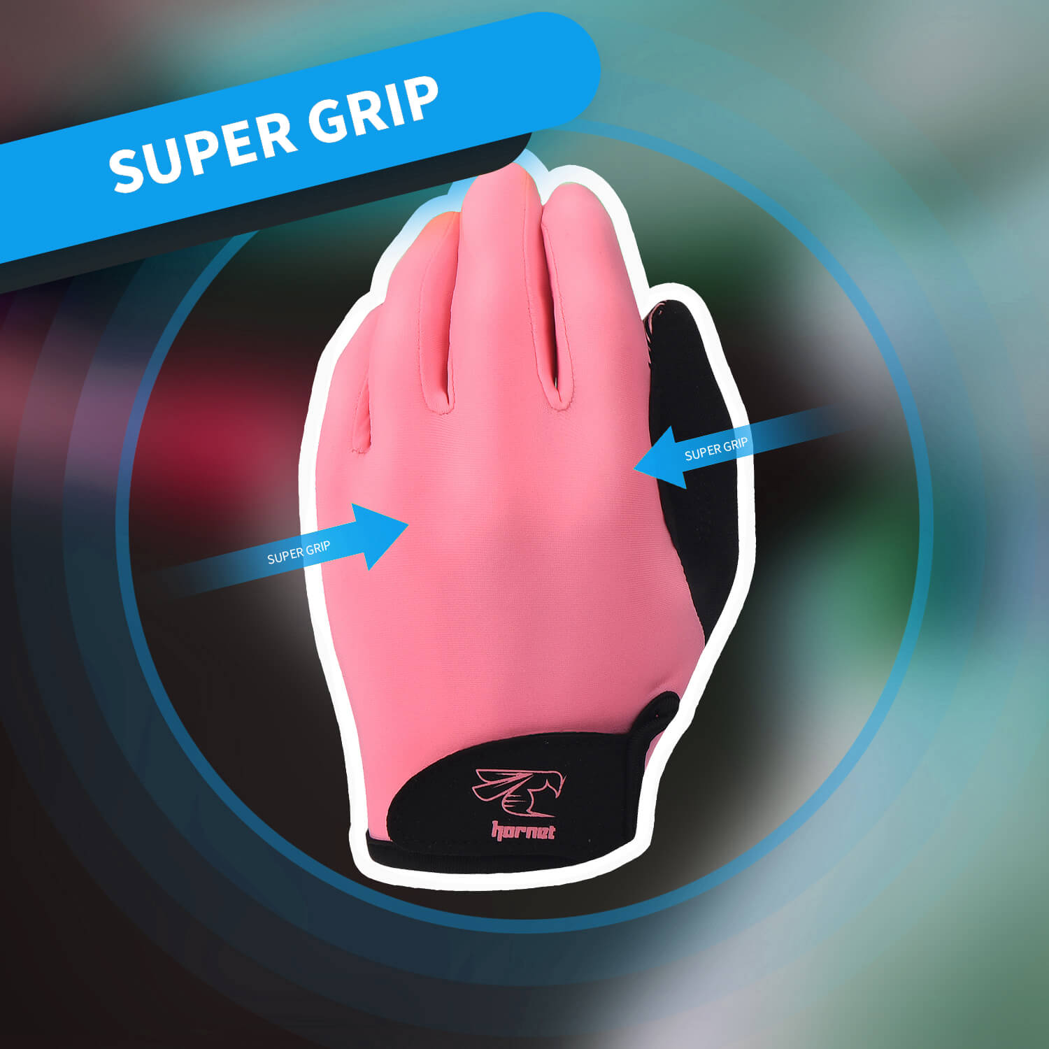 Women’s Full Finger Paddling Gloves- Light Pink