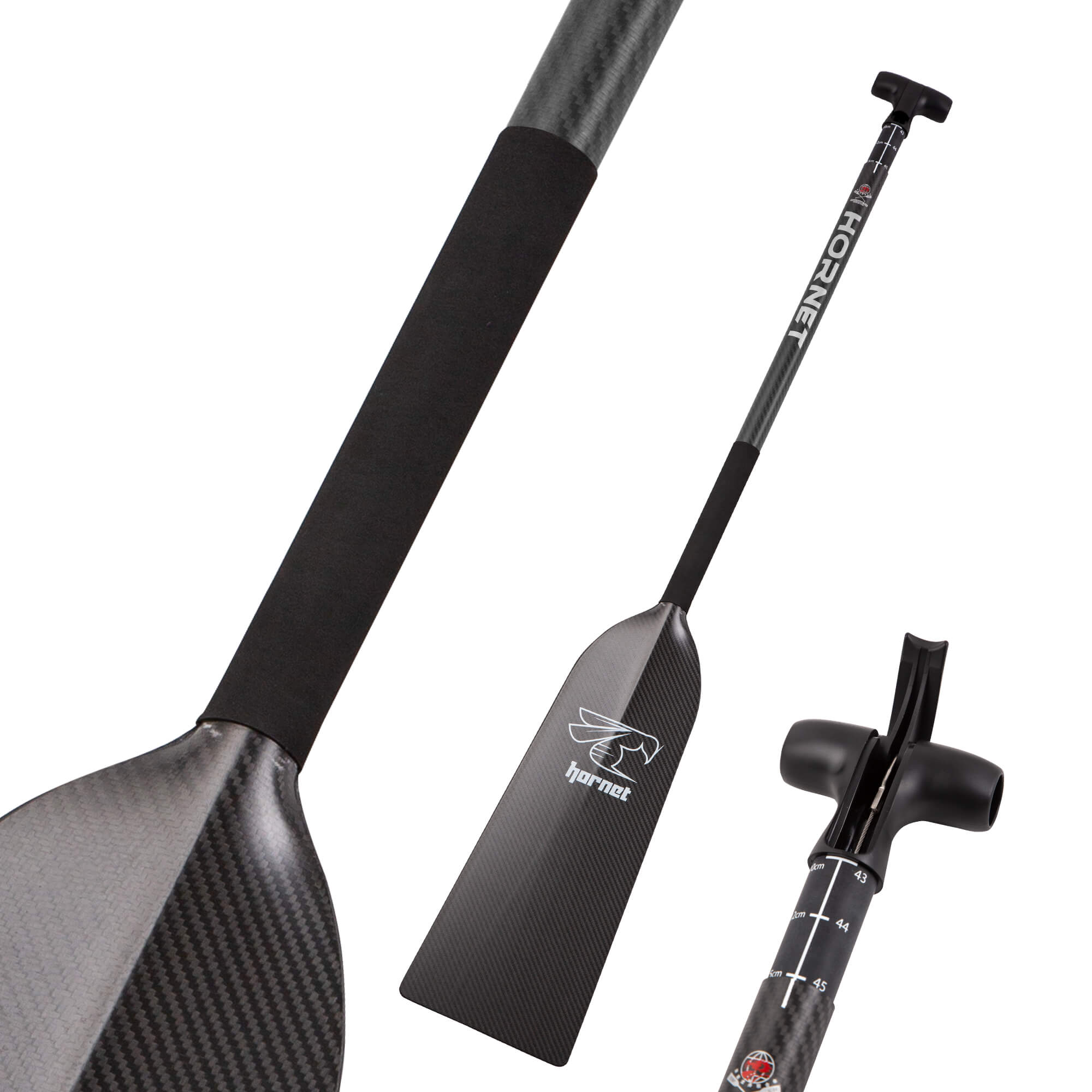 Black Matte X0 Sting+ Adjustable Dragon Boat Paddle