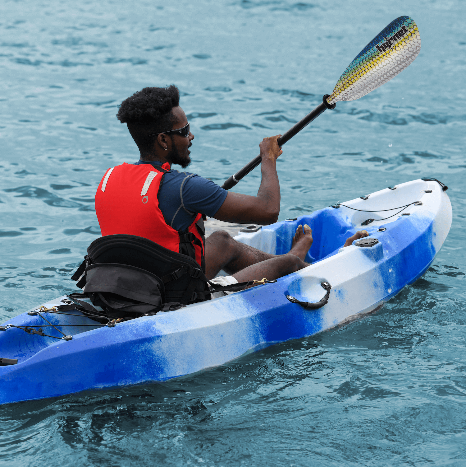 Hornet Kayak Paddle - Blue Scales