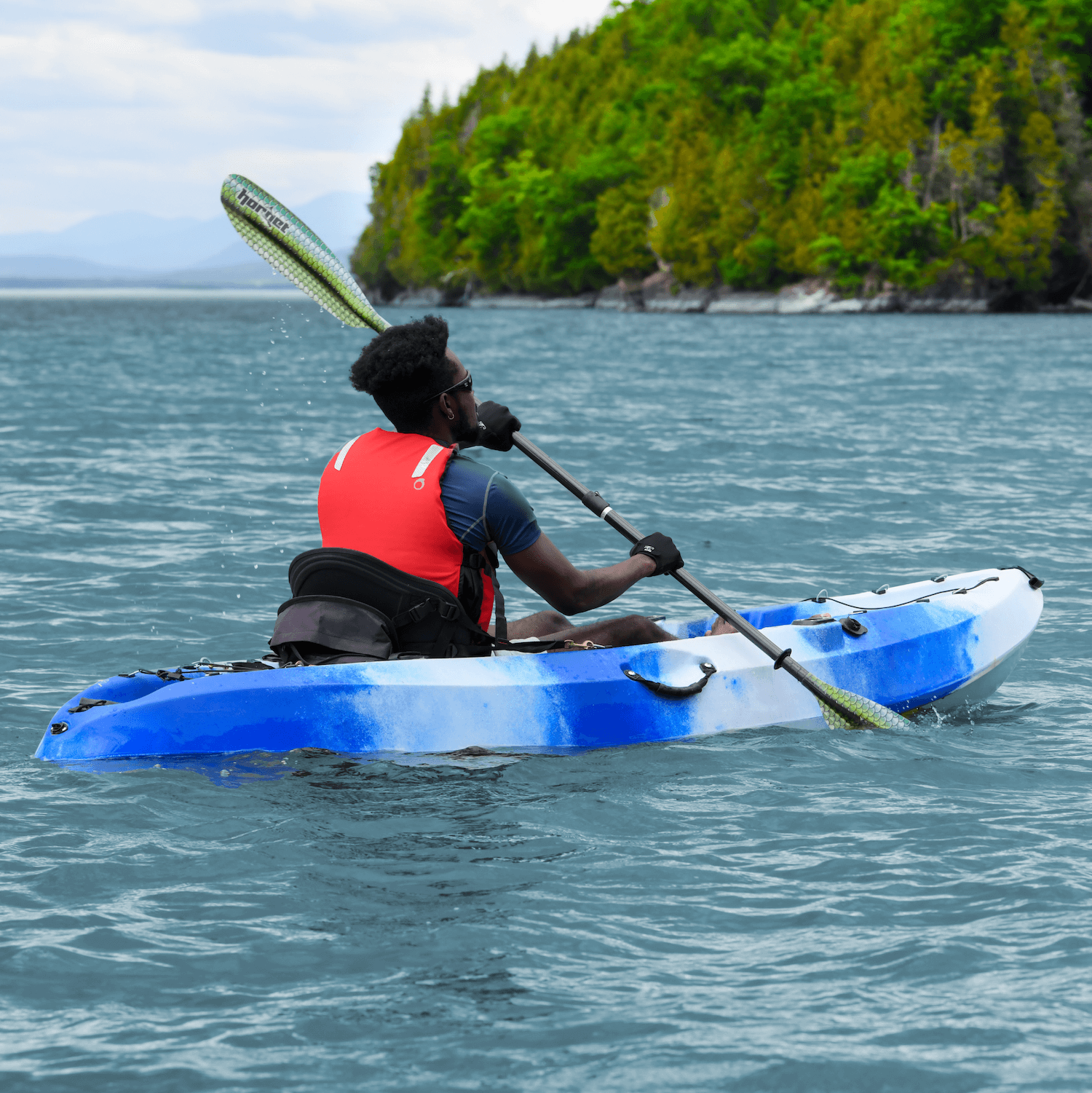 Hornet Kayak Paddle - Green Scales